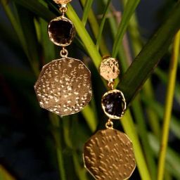 Saraf RS Jewellery Gold Plated Contemporary Drop Earrings-image-81