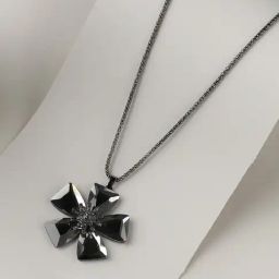 Sohi women's gilded garden pendant charcoal black-19