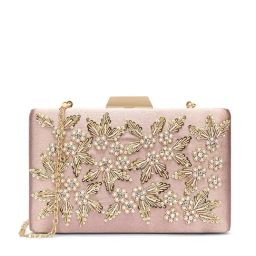 Lavie Rose Gold Embellished Clutch-14