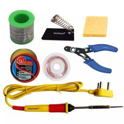 Fadman 7 In 1 Yellow & Full Red Soldering Iron Kit 25 W Corded Flat Copper, Iron & Nickle Tip-43