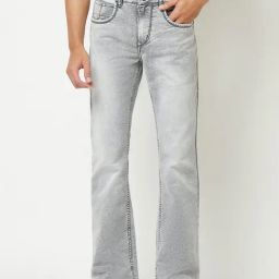 Crimsoune Club Light Grey Slim Fit Lightly Washed Jeans-image-43