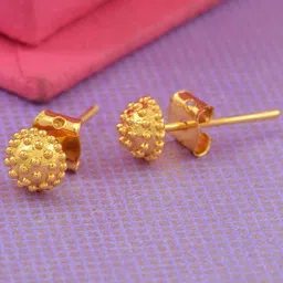 MEMOIR Gold Plated Contemporary Studs Earrings-image-61