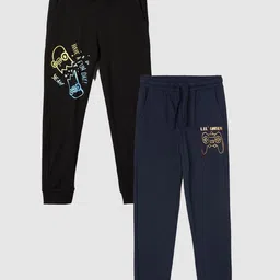Fame Forever by Lifestyle Boys Pack of 2 Graphic Printed Mid-Rise Joggers-picture-49