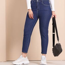 Mast & Harbour Women Straight Fit High-Rise Stretchable Jeans-image-86