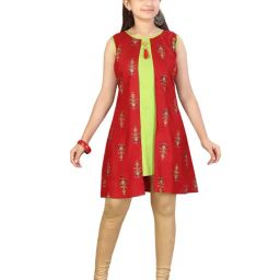 Aarika Kids Red Printed Kurta-image-32