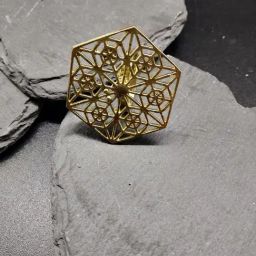 Fida Ethnic Traditional Gold Hexa Cocktail Adjustable Cocktail Ring-image-60
