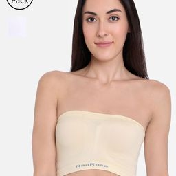 Red Rose Women Pack of 2 Solid Bandeu Bras-8
