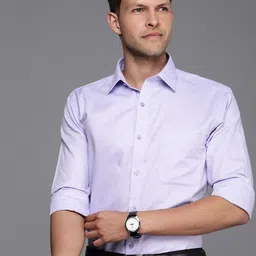Raymond Self Design Slim Fit Pure Cotton Formal Shirt-image-78