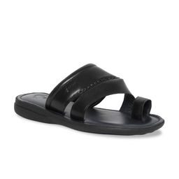 GABICCI Men Black Leather Comfort Sandals-image-7