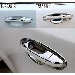 Auto Pearl Stylish Car Door Catch Handle Cover ABS India Compatible For Maruti Suzuki Alto (2000-2004), HC_Chrome_Alto_2000_2004 image 4