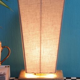 Devansh Grey Solid Contemporary Column Lamp with Shade-1