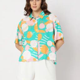 Vero Moda Green Printed Shirt-image-18