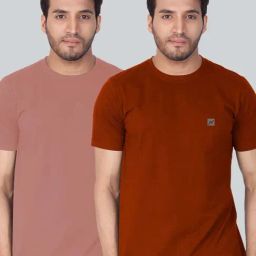 Lux Nitro Rose Gold & Rust Regular Fit T-Shirt Pack of - 2-image-30