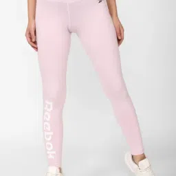 Reebok Pink Cotton Logo Print Tights-image-88