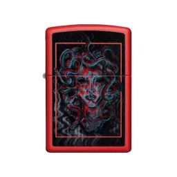 Zippo Red Brass Medusa Design Windproof Pocket Lighter-image-90