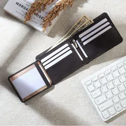 JND Men Textured PU Two Fold Wallet image 3