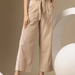 Chemistry Women High-Rise Pleated Trousers with Belt-image-72