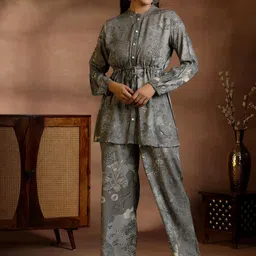 Libas Printed Shirt With Palazzo Co-Ords-image-79
