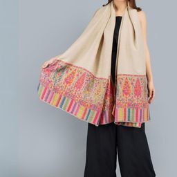 DUSALA INDIA Floral Woven Design Pashmina Shawl-picture-38