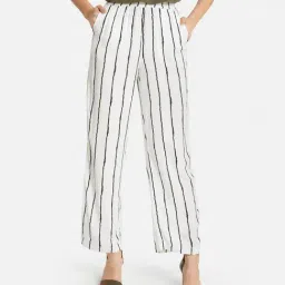 Kazo Pristine Striped Elasticated Trousers-image-58