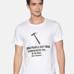 OBOW Men White Typography Printed Bio Finish Cotton Pure Cotton T-shirt-image-39