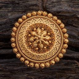 Kushal's Fashion Jewellery Gold-Plated Antique Adjustable Finger Ring-image-39