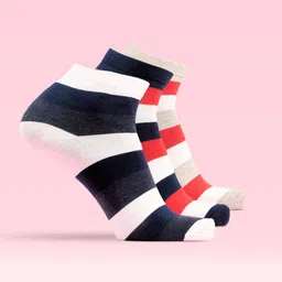LUX MOZZE Men Pack Of 3 Assorted Ankle-Length Socks-picture-49