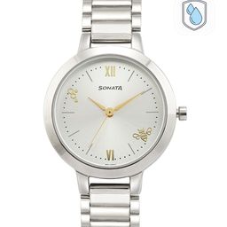 Sonata Women Silver-Toned Bracelet Style Analogue Watch NN8141SM06-47