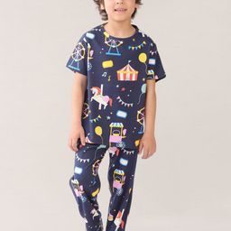 YK Boys Carnival Circus Printed Pure Cotton Short Sleeve Night Suit-30