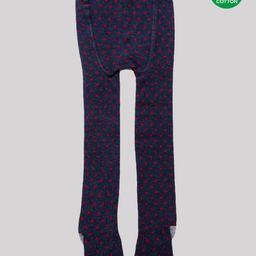 Nino Bambino 100% Organic Cotton Polka Dot Print Full Length Legging With Bootie Leggings - Blue-image-4