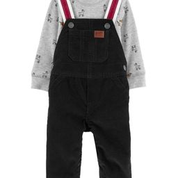 Carter's 2-Piece Thermal Tee & Overall Set - Black-image-66