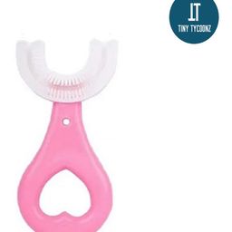 Tiny Tycoonz Soft Sillicone U-Shaped Toothbrush - Pink-90