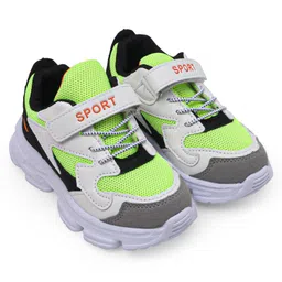Cute Walk by Babyhug Velcro Closure Sneakers - Green-picture-19