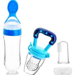 Domenico World Baby Love Fruit And Food Nibbler, Feeder and Tongue Cleaner - Blue-7