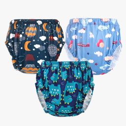 Chinmay Kids Baby Panty Boys and Girls Reusable Washable Printed Panty Pack of 3 - Multicolor-image-61