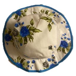 Akinos Kids Cotton Floral Printed Cap - Blue - Diameter - 15 cm-22