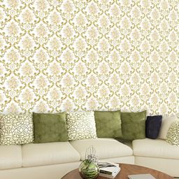 Asian royal Brown & White Printed Waterproof Wallpaper-image-26
