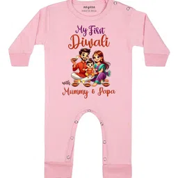 Arvesa My First Diwali Printed Bodysuit-image-86