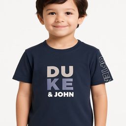 YK Boys Typography Printed Round Neck T-shirt-image-86