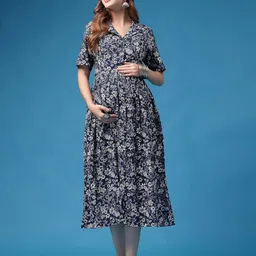 House Of Zelena Women Maternity Zipless Dress-picture-30