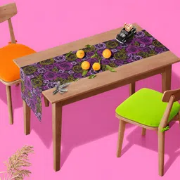 ArtzFolio Purple & Yellow Digital Printed Table Runner-42