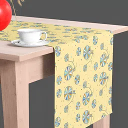 ArtzFolio Yellow & Blue Abstract Printed Table Runner-50