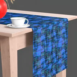 ArtzFolio Blue & Black Digital Printed Table Runner-19