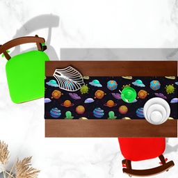 ArtzFolio Black & Orange Printed Table Runner for Dining & Center Table-56