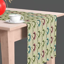 ArtzFolio Green Quirky Printed Table Runner-23