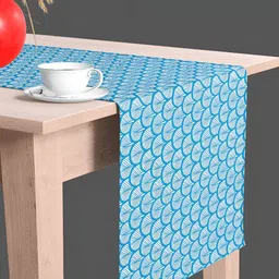 ArtzFolio Blue & White Digital Printed Table Runner-18