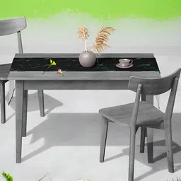 ArtzFolio Black & Green Abstract Printed Table Runner-14