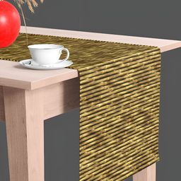 ArtzFolio Brown and Black Quirky Printed Table Runner-32