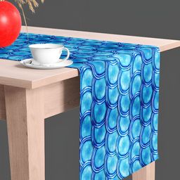 ArtzFolio Blue Digital Printed Table Runner-11