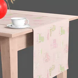 ArtzFolio Pink & White Digital Printed Table Runner-18